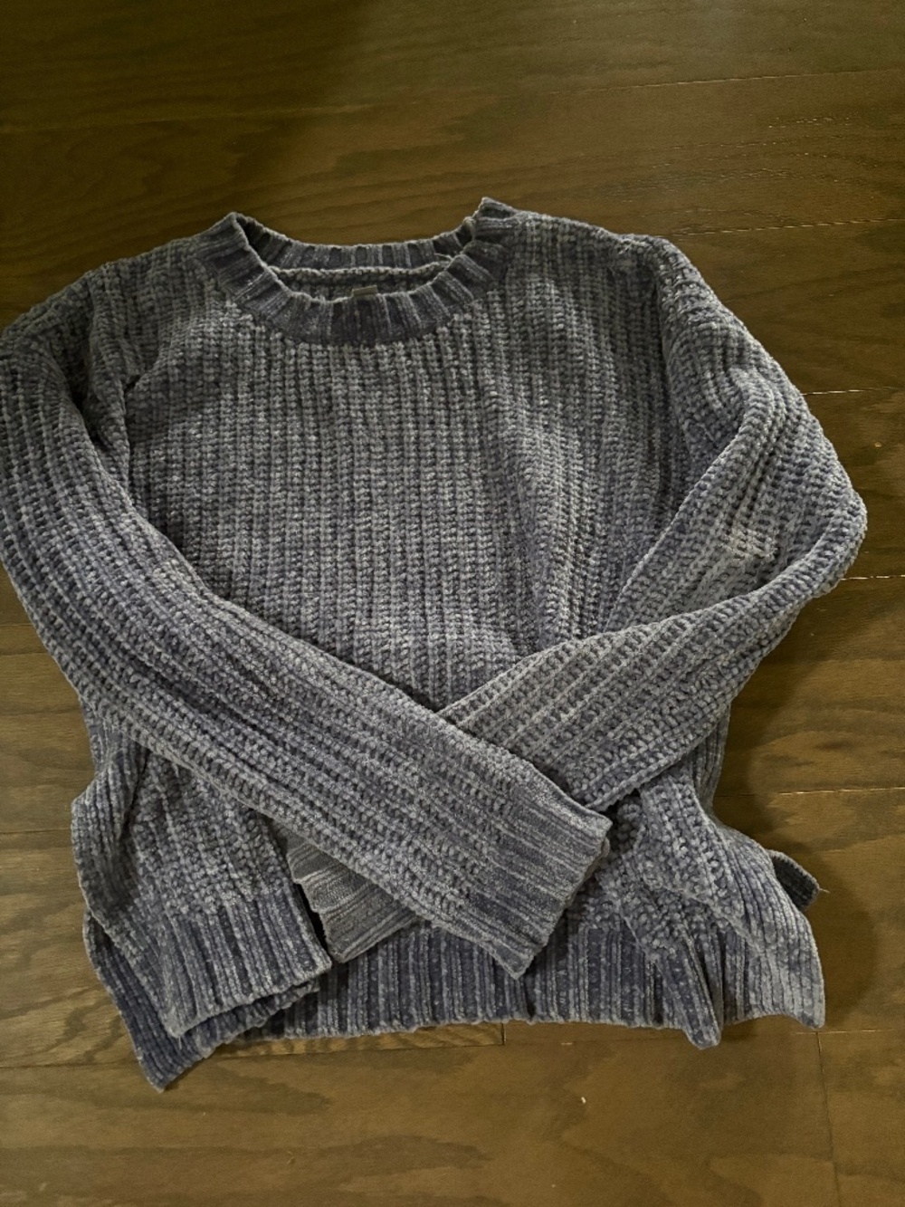 Aerie Chenile Blue/Grey Sweater Size XS